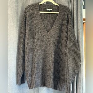 American Eagle Outfitters Gray Knit Sweater